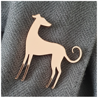 Chrtí brož Roxy - rosegold