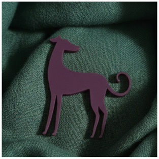 Chrtí brož Lotta - švestkově fialová