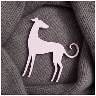 Chrtí brož Dorian - champagne