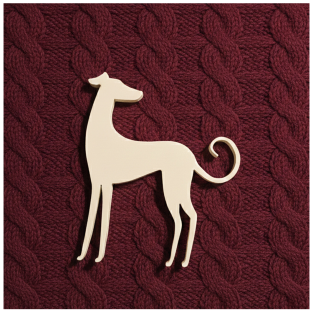 Chrtí brož Sirius - slonová kost