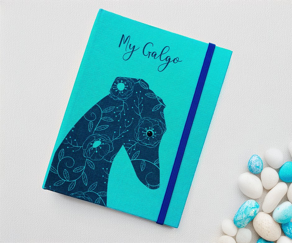 My Galgo - tyrkysové plátno + tm. modrá gumička